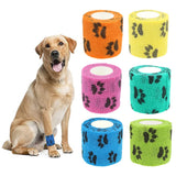 6 Rolls 450 x 5cm Self Adhesive Bandage for Pet Non-Woven Dog Bandages Elastic Pet Wrap Tape