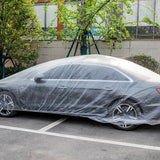 2Pcs Universal Clear Disposable Car Cover Temporary Rain Dust Garage Cover for Sedan SUVs