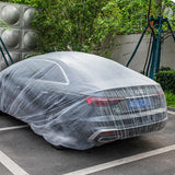 2Pcs Universal Clear Disposable Car Cover Temporary Rain Dust Garage Cover for Sedan SUVs