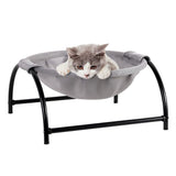 Detachable Cat Hammock Mesh Pet Sleeping Bed Free-Standing Elevated Pet Bed Hanging Nest Gray