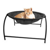 Detachable Cat Hammock Mesh Pet Sleeping Bed Free-Standing Elevated Pet Bed Hanging Nest Black