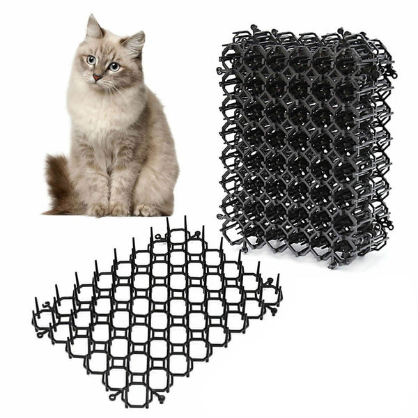 12Pcs Cat Scat Spike Mat Cat Repellent Cat Deterrent Mat Anti-Cat Thorn Grids