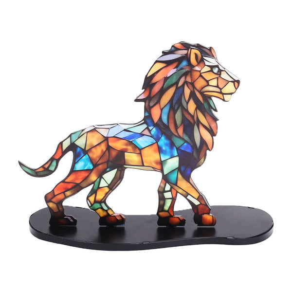 Colorful Wild Animal Ornament Creative Sculpture Decorations for Home Office Lion