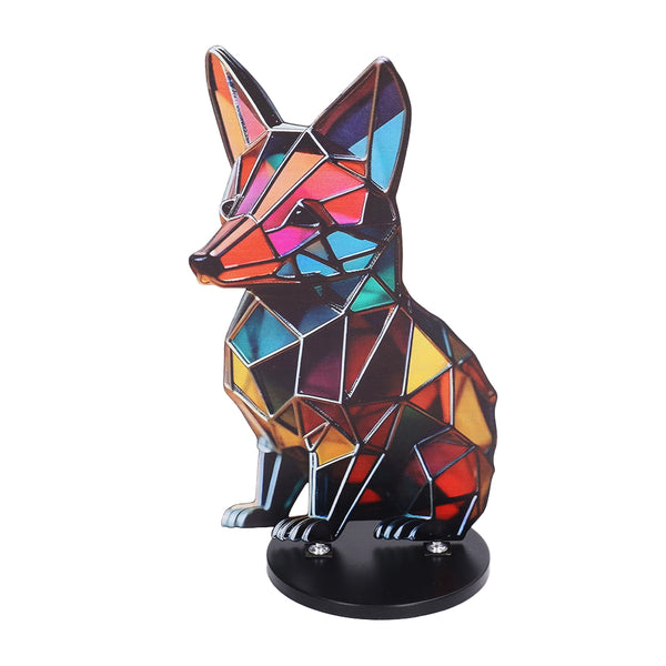 Colorful Wild Animal Ornament Creative Sculpture Decorations for Home Office Fox