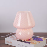 Glass Mushroom Bedside Table Lamps for Bedroom Living Room Style 1