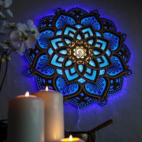 Mandala Yoga Room Night Light Wall Mounted Lamp Atmosphere Light Yoga Home Decoration