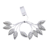 Silver Electroplated Christmas Pine Cone String Light Warm White Christmas Tree Decorative Lamp