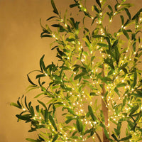 60cm 6-branch 55LED Artificial Olive Tree LED Fairy Light Christmas Wedding Holiday Home Decor