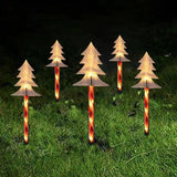 5-in-1 Candy Cane Solar Stakes Warm White 25 LEDs Christmas Lights Christmas Tree Style