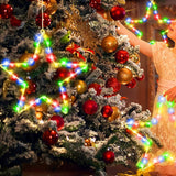 3pcs Christmas Window Star Lights Battery Operated LED Star Light Fairy Light Xmas Decor Multicolor