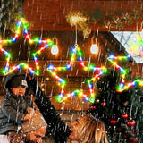 3pcs Christmas Window Star Lights Battery Operated LED Star Light Fairy Light Xmas Decor Multicolor