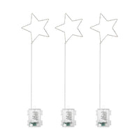 3pcs Christmas Window Star Lights Battery Operated LED Star Light Fairy Light Xmas Decor Warm White