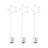 3pcs Christmas Window Star Lights Battery Operated LED Star Light Fairy Light Xmas Decor Multicolor