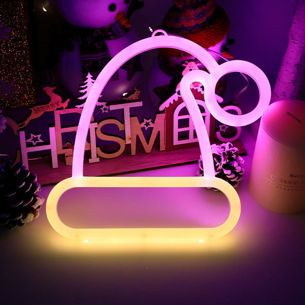 Christmas LED Neon Light Wall Hanging Lamp Home Xmas Decoration Style 1