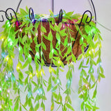 100 LED Artificial Willow Vines Light USB Power String Light Curtain Fairy Lights Christmas Party Decoration Multicolor