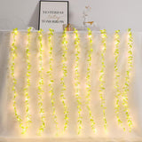 100 LED Artificial Willow Vines Light USB Power String Light Curtain Fairy Lights Christmas Party Decoration Warm White