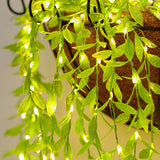 100 LED Artificial Willow Vines Light USB Power String Light Curtain Fairy Lights Christmas Party Decoration Warm White