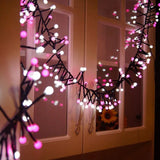 8 Modes Firecracker String Lights Christmas  LED Fairy Lights Decorations Pink and White