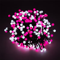 8 Modes Firecracker String Lights Christmas  LED Fairy Lights Decorations Pink and White