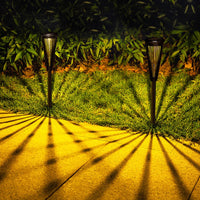 2Pcs Outdoor Solar Landscape Pathway Lights Garden Decorating Lights Walkway Driveway Sidewalk Yard