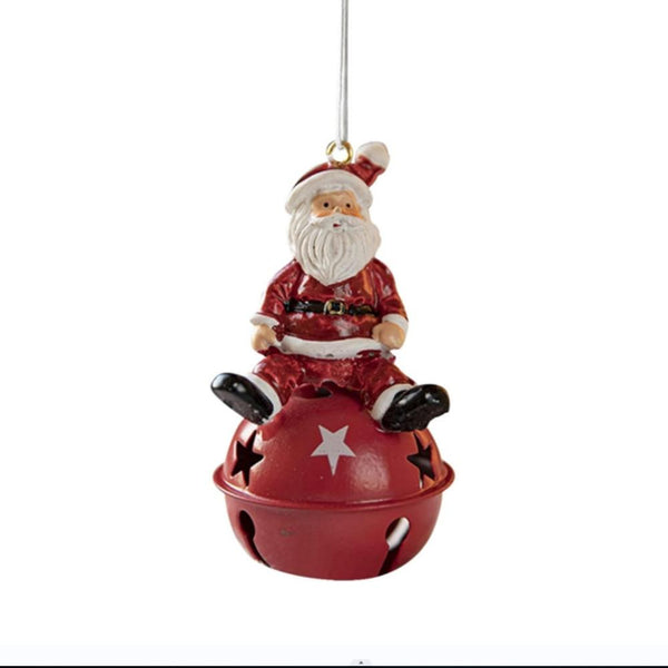 Christmas Painted Resin Bell Hanging Pendant Christmas Tree Decoration Creative Decorations Santa Style