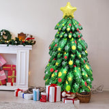 Self Standing Christmas Tree Balloons Foil Balloon Kit Reusable Xmas Party Decoration Supplies