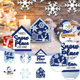 6PCS Winter Atmosphere Christmas Tiered Tray Decor Tabletop Farmhouse Signs