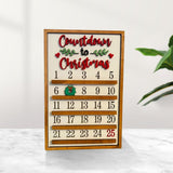 25 Days Wooden Hanging Christmas Advent Countdown Calendar Style 2