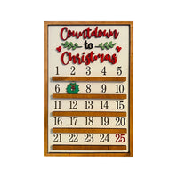 25 Days Wooden Hanging Christmas Advent Countdown Calendar Style 2