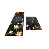 2Pcs Christmas Kitchen Mats Rectangular Floor Mats Style 5