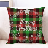 4 Pieces 45x45cm Christmas Pillow Cover Throw Pillowcase Christmas Home Decorations