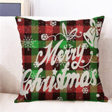 4 Pieces 45x45cm Christmas Pillow Cover Throw Pillowcase Christmas Home Decorations