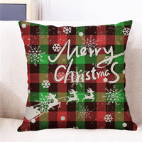 4 Pieces 45x45cm Christmas Pillow Cover Throw Pillowcase Christmas Home Decorations