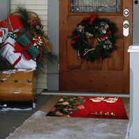 Christmas Door Mat Non-slip Floor Mat Kitchen Entry Back Door Decor