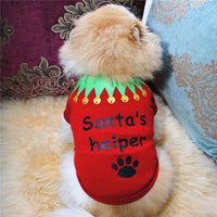 3Pcs Christmas Dog Cat T-Shirt Clothes Vest Puppy Pet Apparel Shirts