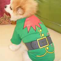 3Pcs Christmas Dog Cat T-Shirt Clothes Vest Puppy Pet Apparel Shirts