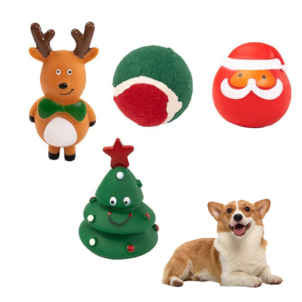 Christmas Squeaky Toy for Pet Dog Chew Toy Set Style 3