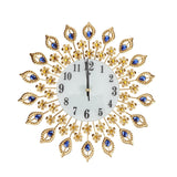 Metal Wall Clock 33cm Modern Round Silent Clock Home Decor Gold