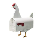 Unique Metal Mailbox Aninal Shape Farm Garden Decor Chicken Style