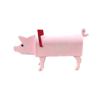 Unique Metal Mailbox Aninal Shape Farm Garden Decor Pig Style