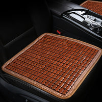 2Pcs Bamboo Car Seat Mat Seat Cover Cushion Cool Feeling Auto Seat Covers Pad Brown