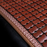 2Pcs Bamboo Car Seat Mat Seat Cover Cushion Cool Feeling Auto Seat Covers Pad Brown