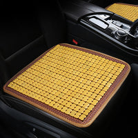 2Pcs Bamboo Car Seat Mat Seat Cover Cushion Cool Feeling Auto Seat Covers Pad Yellow