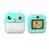 Children Instant Print Camera Thermal Printer Digital Photo Camera with 2 Rolls Print Paper Style 1