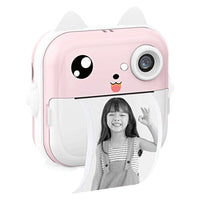 Children Instant Print Camera Thermal Printer Digital Photo Camera with 2 Rolls Print Paper Style 2