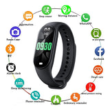 M8 Smart Bracelet Sports Heart Rate Bracelet Watch Fitness Tracker Black