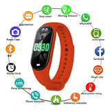 M8 Smart Bracelet Sports Heart Rate Bracelet Watch Fitness Tracker Red