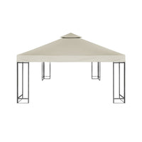 2-Tier Gazebo Replacement Top Cover Pergola Top Cover Outdoor Canopy Cover Garden Yard Decor Beige