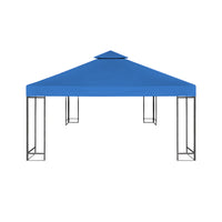 2-Tier Gazebo Replacement Top Cover Pergola Top Cover Outdoor Canopy Cover Garden Yard Decor Blue