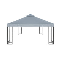 2-Tier Gazebo Replacement Top Cover Pergola Top Cover Outdoor Canopy Cover Garden Yard Decor Gray